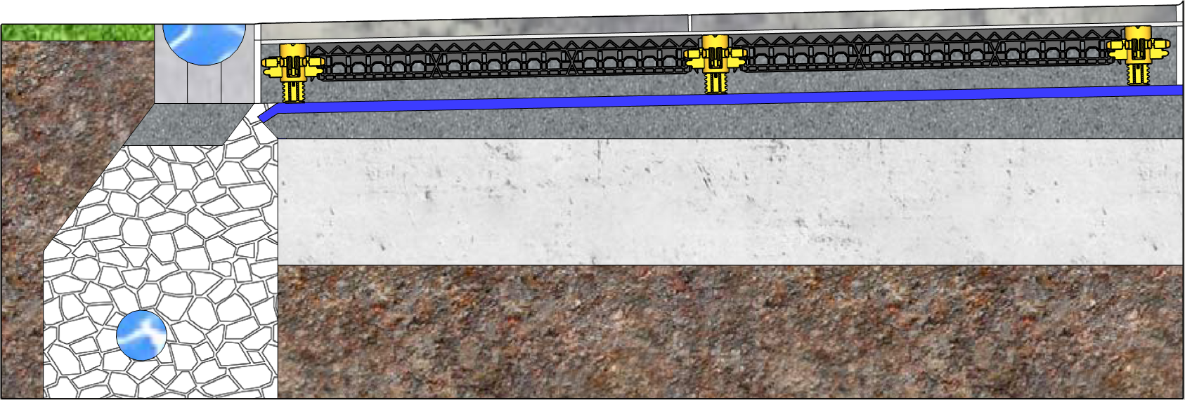 Terras met drainagemortel 6